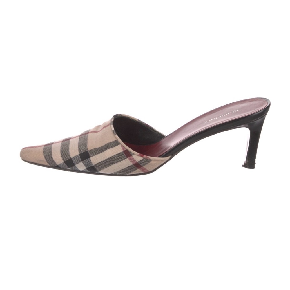 Burberry Canvas Printed Mules